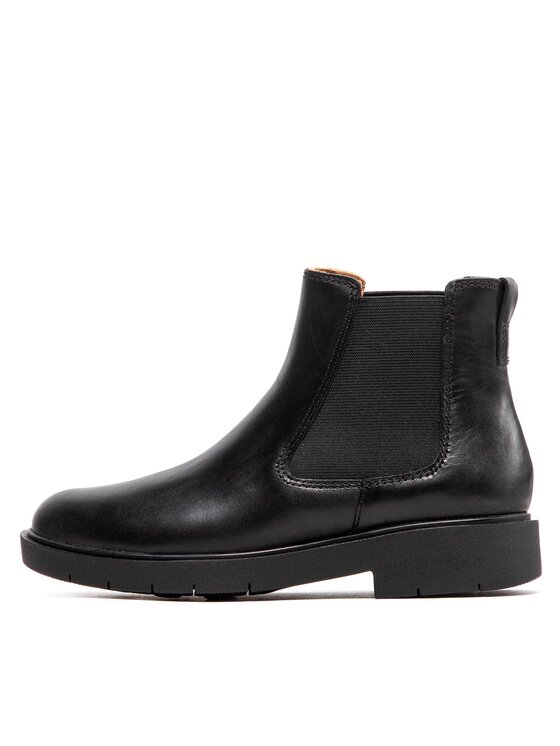 Geox Kotníková obuv s elastickým prvkem Geox D Spherica Ec1 C D16QRC 00043 C9999 Černá