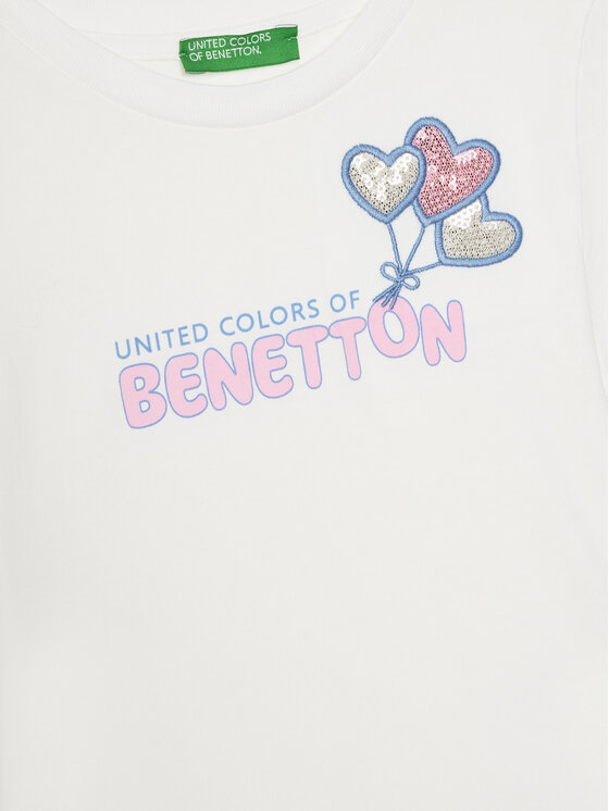 United Colors Of Benetton United Colors Of Benetton Camiseta 3I1XG10JB Blanco Regular Fit