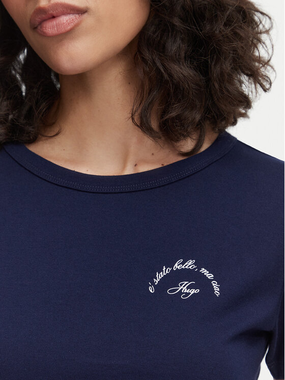 HUGO HUGO Camiseta Deloris 5 50571074 Azul marino Regular Fit
