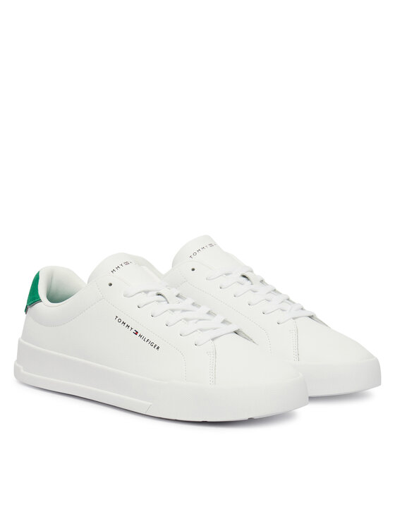 Tommy Hilfiger Tenisice Tommy Hilfiger Th Court Lth Detail Ess FM0FM05367 Bijela