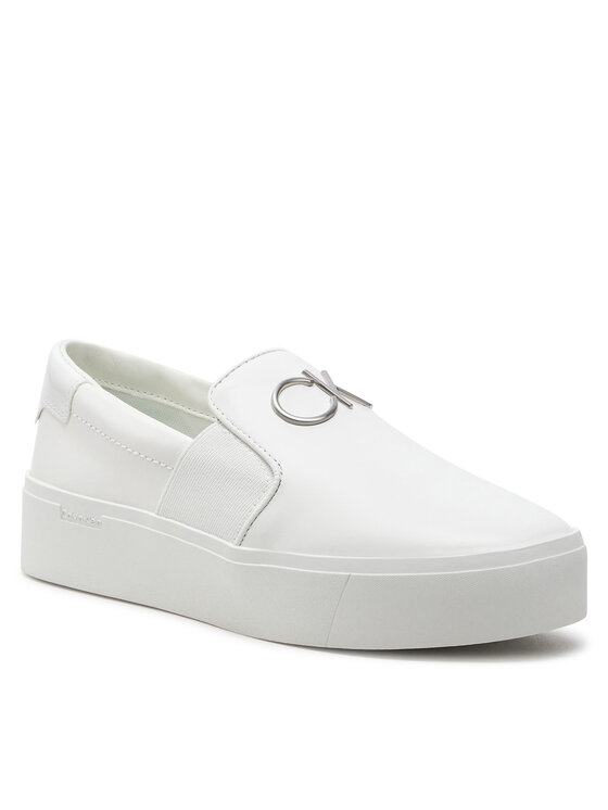 Calvin Klein Teniszcipő Calvin Klein Flatform Cup Slip On Re Lock Lth HW0HW02057 Fehér