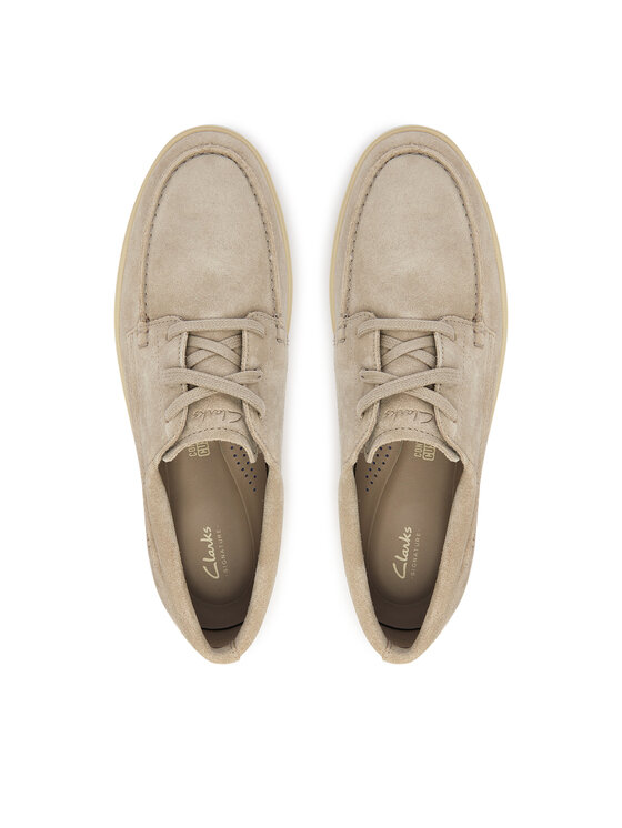 Clarks Туфлі Clarks Lockford Boat 26186610 Сірий