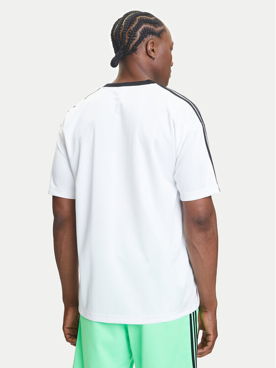 adidas adidas Majica adicolor Jacquard JW5877 Bela Loose Fit