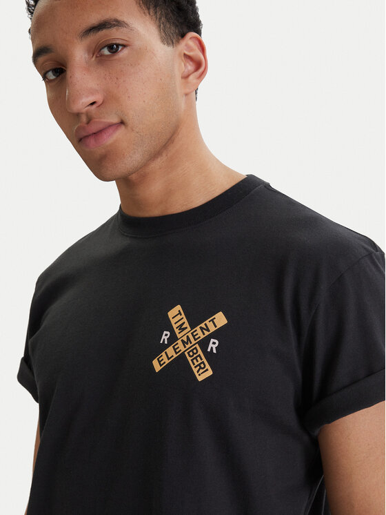 Element Element Camiseta Timber Signs ELYZT00586 Negro Regular Fit
