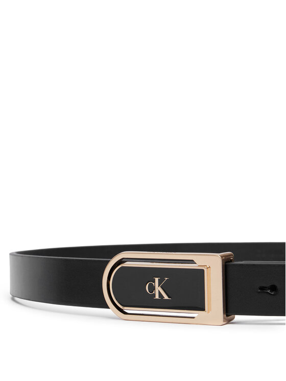 Calvin Klein Ζώνη Calvin Klein Round Ck Enamel Plaque 20Mm LV04F7109G Μαύρο