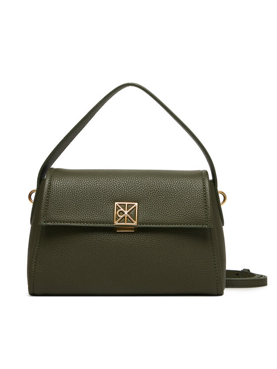 Calvin Klein Ročna torba Calvin Klein Emblem Hw Pebble Shoulder Bag 25 LV04F3425G Zelena