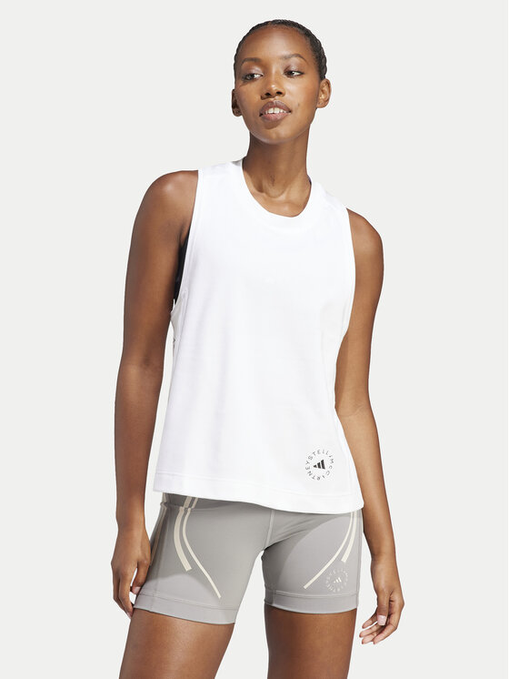 adidas by Stella McCartney adidas by Stella McCartney Топ IB6858 Білий Regular Fit