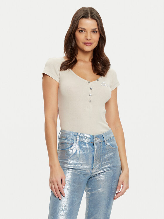 Guess Guess Футболка W4RP47 K1814 Сірий Regular Fit