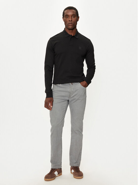 BOSS Boss Поло Passerby 50507704 Чорний Slim Fit