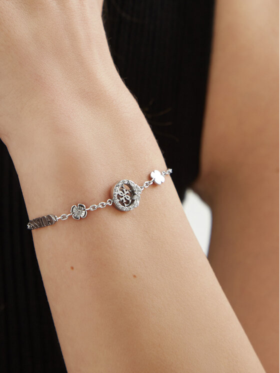 Guess Narukvica Guess JUBB05 039JW Srebrna