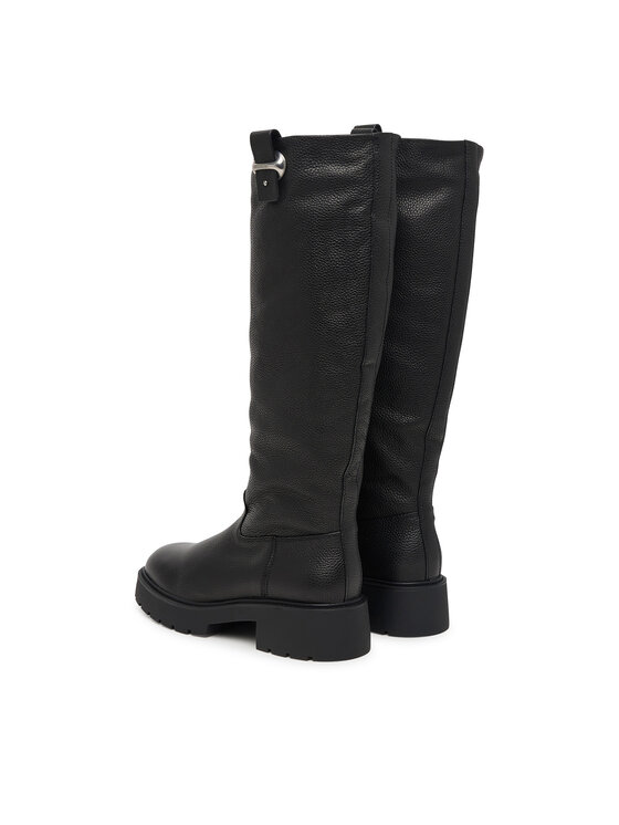 Calvin Klein Csizma Calvin Klein Chunky High Boot Lth Hdw HW0HW03201 Fekete