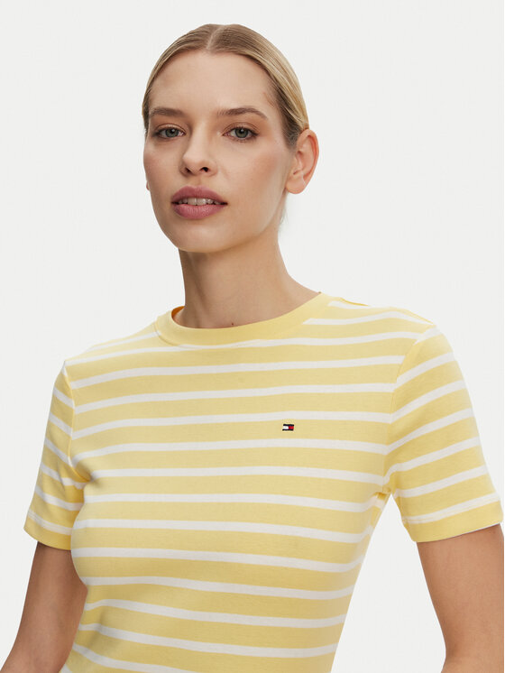 Tommy Hilfiger Tommy Hilfiger T-shirt New Cody WW0WW40587 Giallo Slim Fit