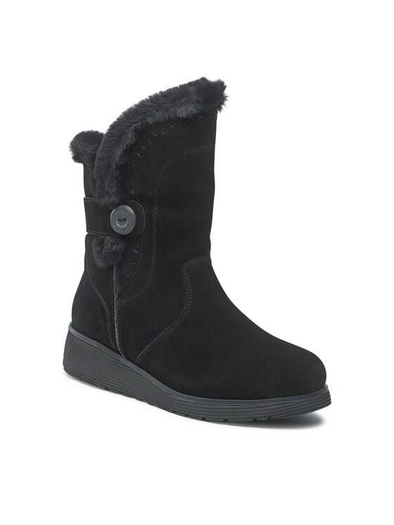 Skechers Botine Skechers Cozy Peak 49811/BLK Negru