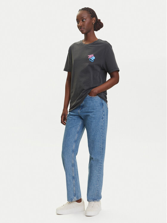 Tommy Jeans Tommy Jeans Póló Neon DW0DW21358 Szürke Relaxed Fit