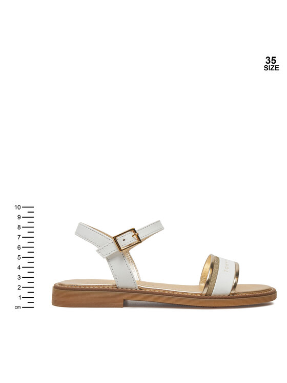 Tommy Hilfiger Sandały Tommy Hilfiger Sandal T4A2-33944-1281 S Biały