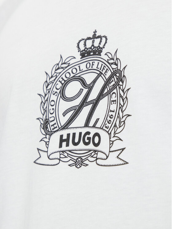 HUGO HUGO Marškinėliai 50538246 Balta Regular Fit