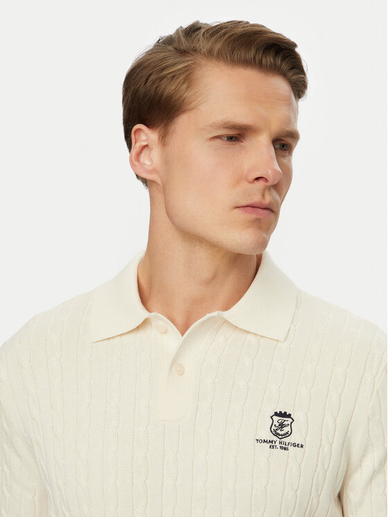 Tommy Hilfiger Tommy Hilfiger Polo MW0MW42788 Crema Regular Fit