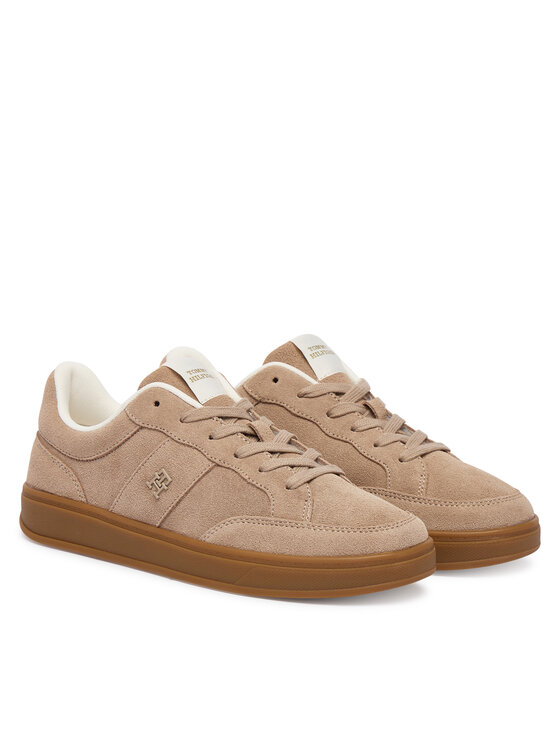 Tommy Hilfiger Laisvalaikio batai Tommy Hilfiger Th Heritage Court Sneaker Suede FW0FW09266 Smėlio