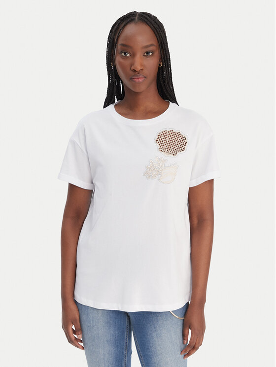 Liu Jo Liu Jo Camiseta WA6413 JS904 Blanco Regular Fit