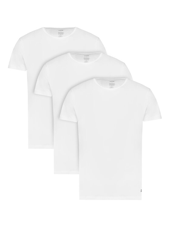 G-STAR G-Star Raw Conjunto de camisetas D29456 01 Blanco Regular Fit