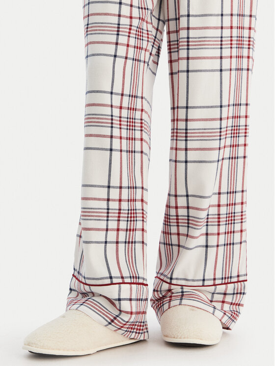 Tommy Hilfiger Tommy Hilfiger Pijama UW0UW06155 Écru Relaxed Fit