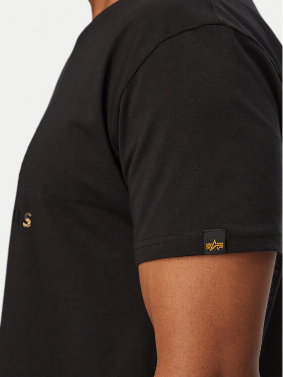 Alpha Industries Alpha Industries Camiseta Basic Effect 100501EP Negro Regular Fit