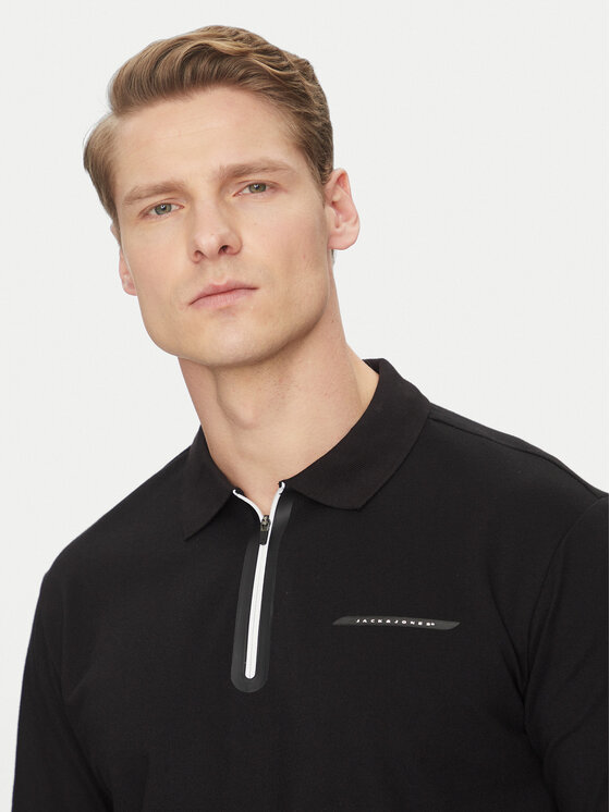 Jack & Jones Jack & Jones Polo marškinėliai Fusion 12273127 Juoda Regular Fit
