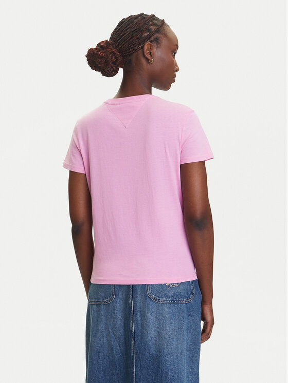 Tommy Jeans Tommy Jeans T-shirt Essential DW0DW21404 Rosa Regular Fit