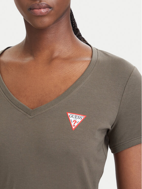 Guess Guess Camiseta W2YI45 J1314 Caqui Slim Fit