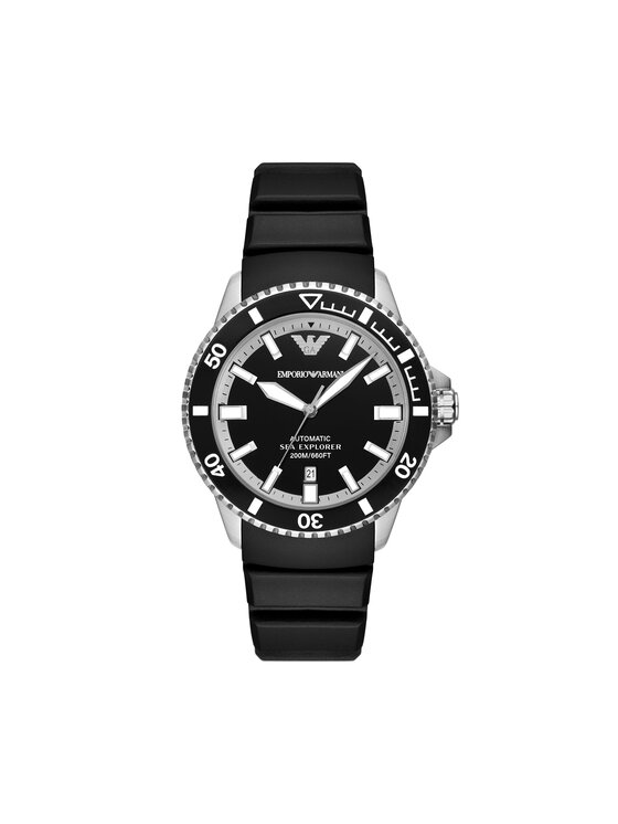 Emporio Armani Ročna ura Emporio Armani Sea Explorer AR60078 Črna
