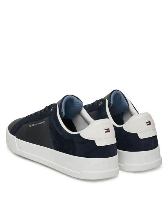 Tommy Hilfiger Laisvalaikio batai Tommy Hilfiger Th Court Mix FM0FM05634 Tamsiai mėlyna