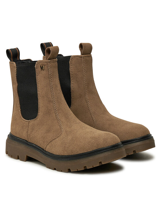 Wrangler Kotníková obuv s elastickým prvkem Wrangler Hadley 20243063.CJU Hnědá