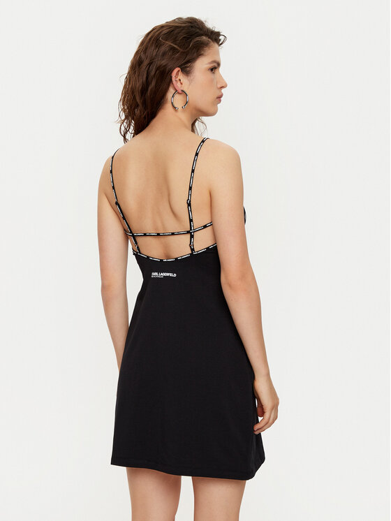 KARL LAGERFELD KARL LAGERFELD Νυχτικό A1W46081 Μαύρο Regular Fit