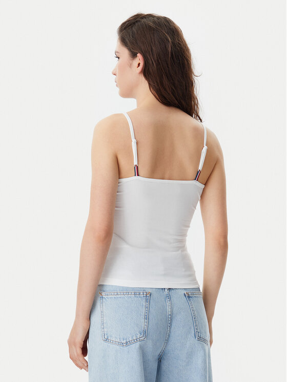 Tommy Jeans Tommy Jeans Marškinėliai Essential DW0DW20675 Écru Slim Fit
