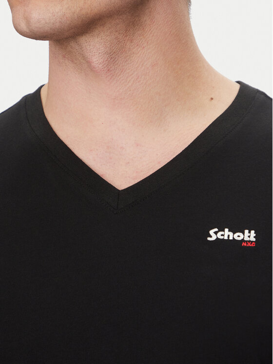 Schott NYC Schott NYC Marškinėliai TSCASUALV Juoda Regular Fit