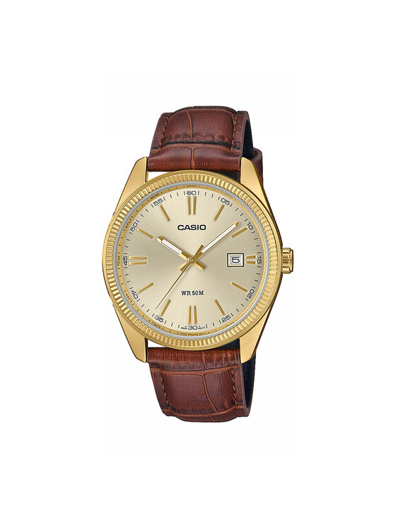 Casio Ročna ura Casio Timeless Collection MTP-1302PGL-9AVEF Rjava
