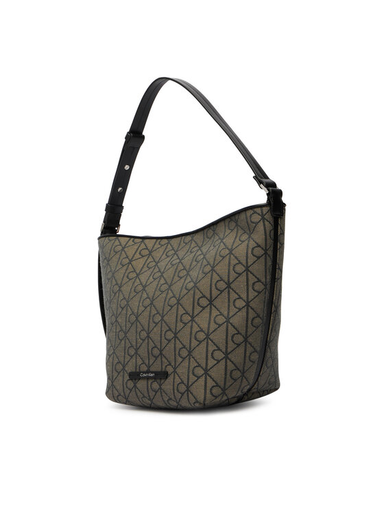Calvin Klein Táska Calvin Klein Emblem Aop Jacquard Tote W/Pouch LV04F3535G Khaki