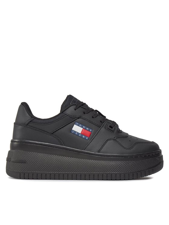 Tommy Jeans Laisvalaikio batai Tommy Jeans Tjw Retro Basket Flatform Ess EN0EN02506 Juoda
