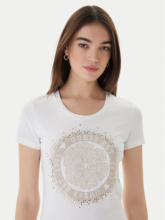 Guess Guess Футболка Camelia W4RI47 J1314 Білий Slim Fit
