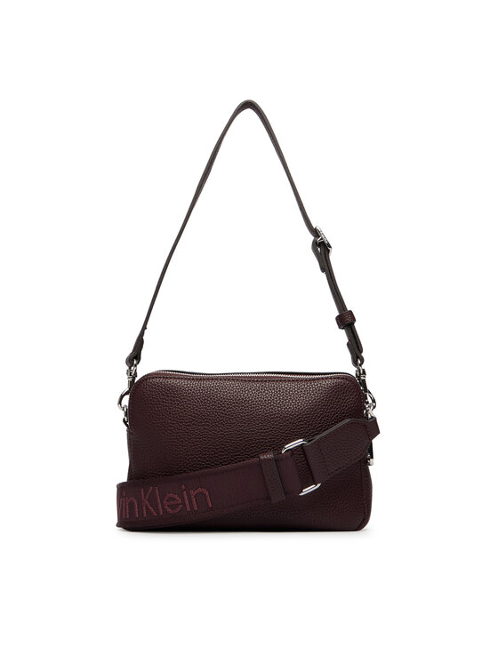 Calvin Klein Borsetta Calvin Klein Webbing 2X Strap Camera Bag LV04F3656G Marrone