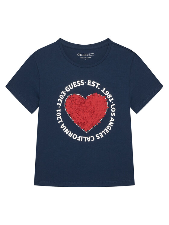 Guess Guess Футболка J6RI24 K6YW4 Cиній Regular Fit
