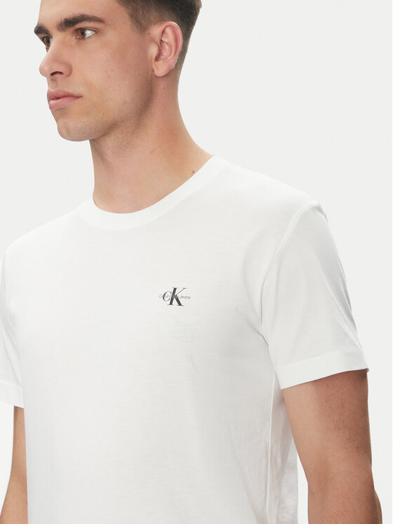 Calvin Klein Jeans Calvin Klein Jeans Komplet t-shirt majic﻿ Monologo J30J320199 Bela Regular Fit