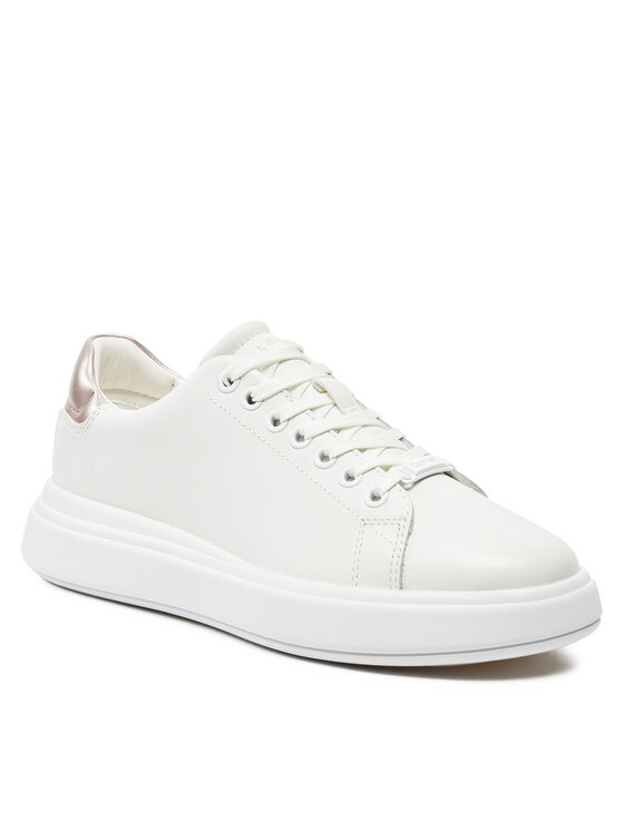 Calvin Klein Сникърси Calvin Klein Cupsole Lace Up Leather HW0HW01987 Бял