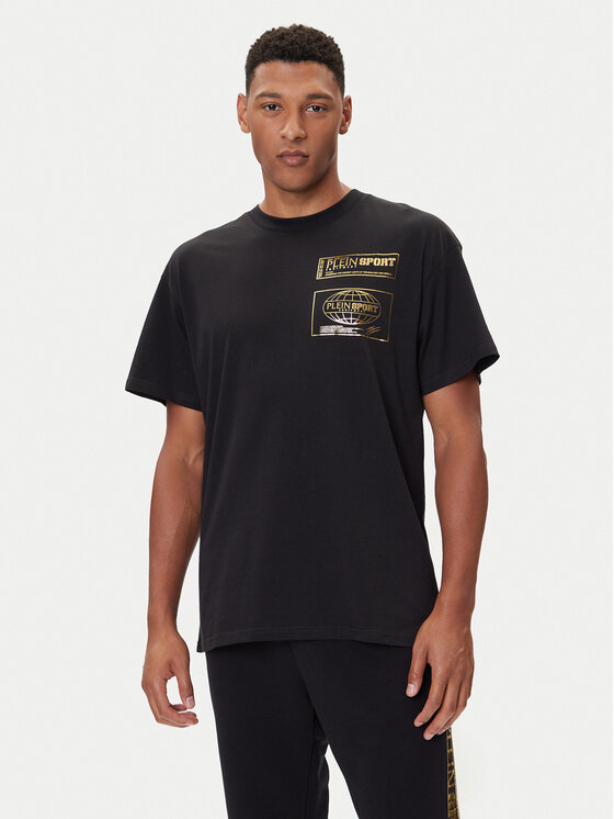 Plein Sport Plein Sport Футболка FAEC MTK8354 STE001N Чорний Loose Fit