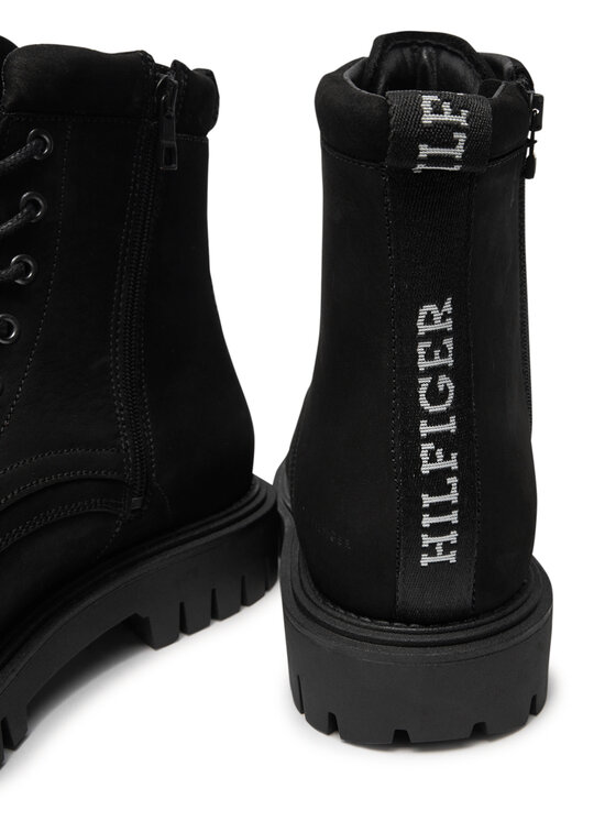 Tommy Hilfiger Scarponcini Tommy Hilfiger Casual Hilfiger Chunk Z Nbk Boot FM0FM05149 Nero