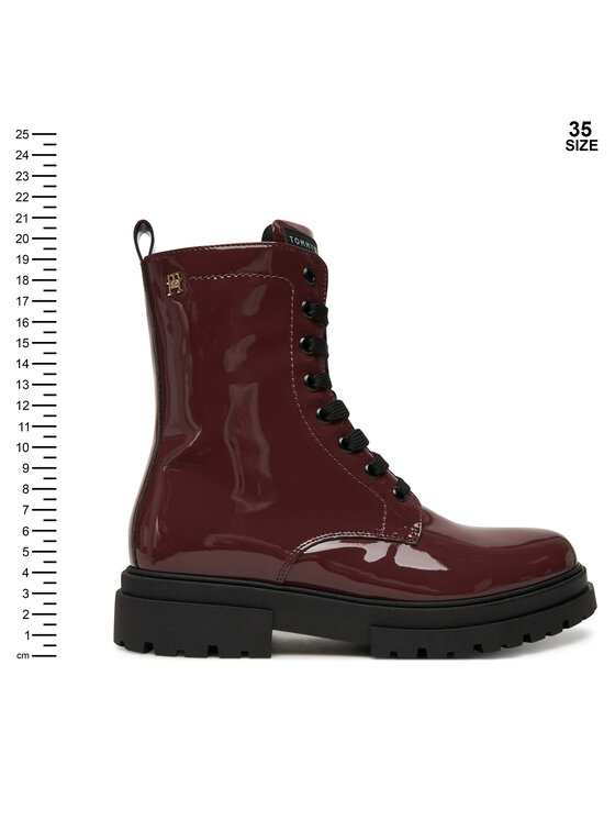 Tommy Hilfiger Turistická obuv Tommy Hilfiger Lace-Up Bootie T4A5-34025-0775 D Bordó