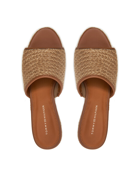 Tommy Hilfiger Espadrilles Tommy Hilfiger Th Rope Wedge Sandal FW0FW07927 Bēšs