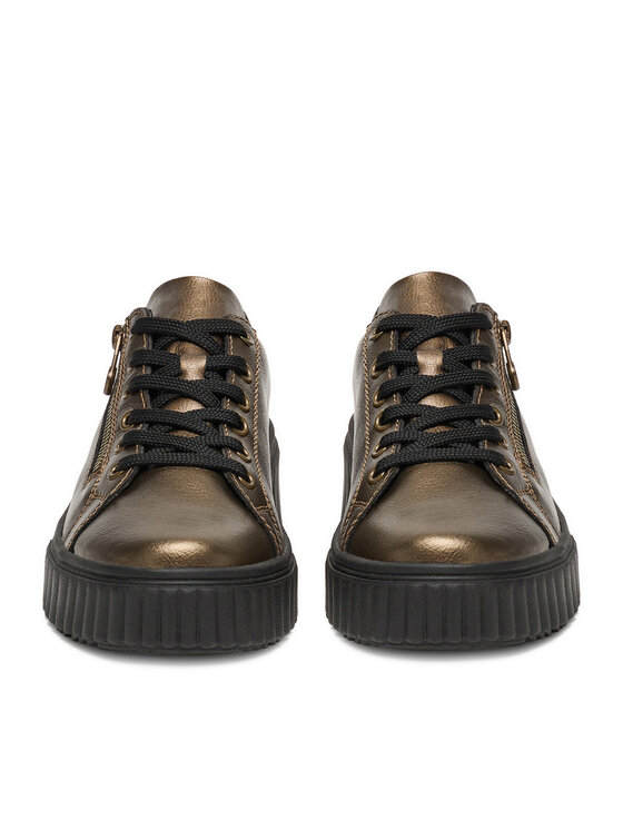 Rieker Sneakersy Rieker N2501-90 Zlatá