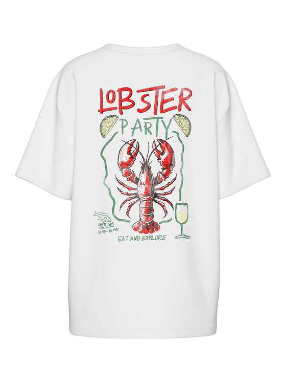 Pieces Pieces Футболка Tobster 17160811 Білий Oversize