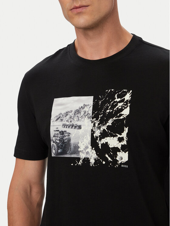 BOSS BOSS Camiseta Te Motors 50566627 Negro Regular Fit